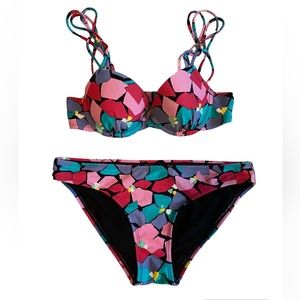Aerie Swim underwire bikini set top and bottom Blakely